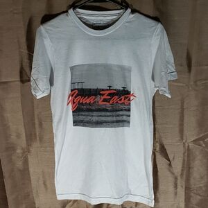 White Short Sleeve Tee with Graphic Design